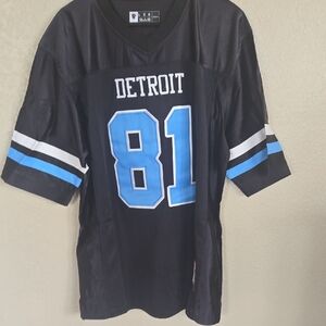 Detroit Megatron #81 Football Jersey Size Large Black